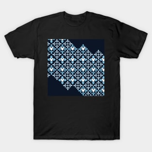 Indigo Hidden Character Pattern T-Shirt